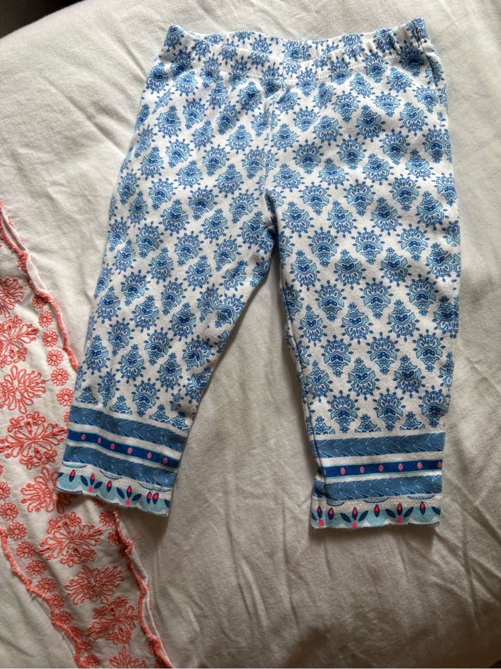 Carter's Boho Blue and White Patterned Girls' Leggings